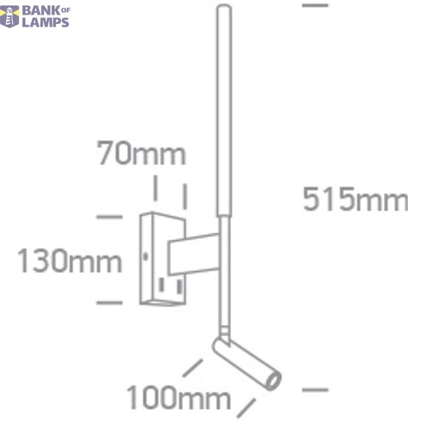 WHITE SPOT 3W + 6W WW WALL LAMP IP20 230v image 2