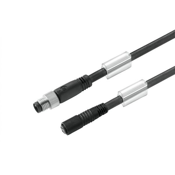 Sensor/actuator line, Connecting line, M8 / M8, Number of poles : 4, 3 m, pin, straight - socket, straight, Shielded: No, LED: No, Sheath material: PUR, Halogen: No image 2