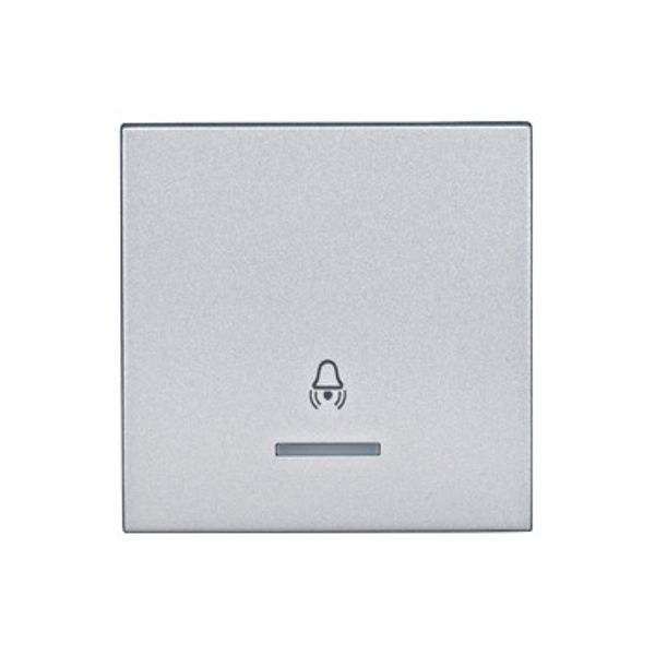 Rocker S 55, tranparent control window, symbol bell, silver image 1