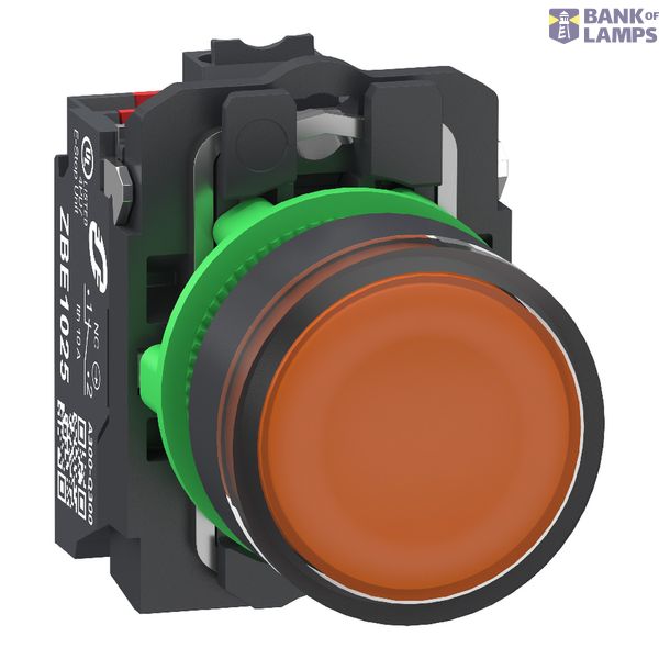 Plastic ill PB 24V orang 1NO+1NC Push-in image 1