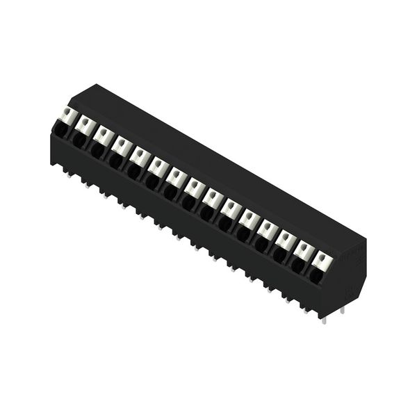 Printed circuit board terminals, 5.00 mm, Number of poles: 15, 135°, Solder pin length (l): 3.5 mm, black, PUSH IN with actuator, Clamping range, max. : 1.5 mm², Tube image 2