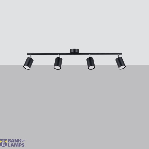 CEILING LAMP LEMMI 4L BLACK GU10 4X10W IP20 image 3