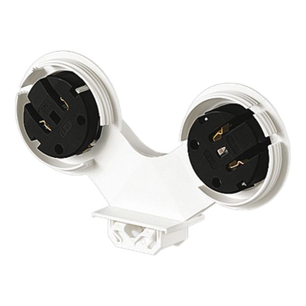 BJB 27.241.U301.81 WP Lampholder Twin 2x G13 Grey image 1