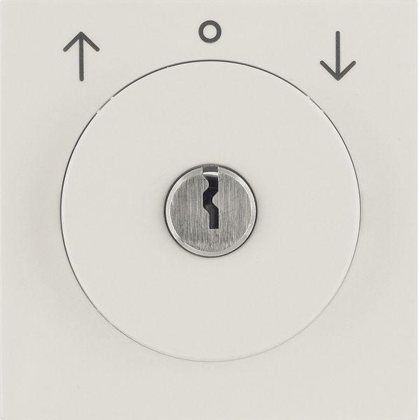 Central panel with lock for louvered lock switch Color: white, with S.1 Berker gloss image 1