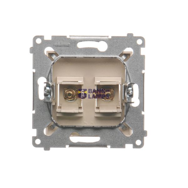 Double intermediate switch with indicator LED light, (module), 10AX, quick connection, white image 1