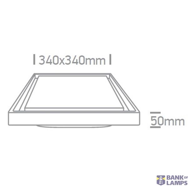 ANTHRACITE PLAFO LED 30W WW IP54 230V image 3