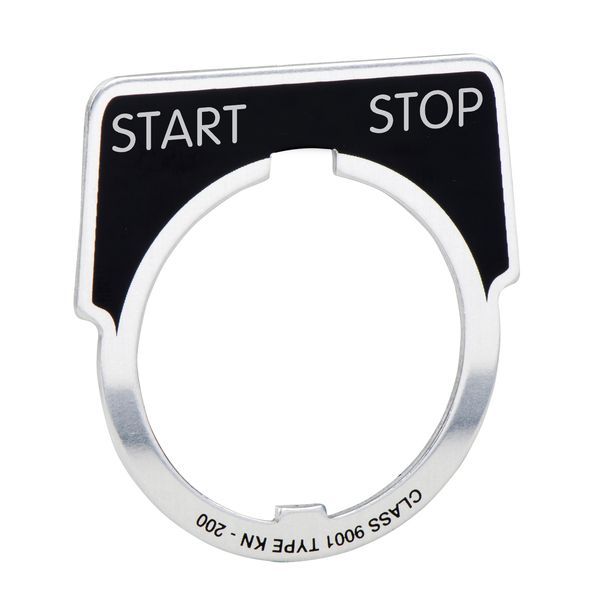 ALU ETIKETHOUDER: START-STOP image 1