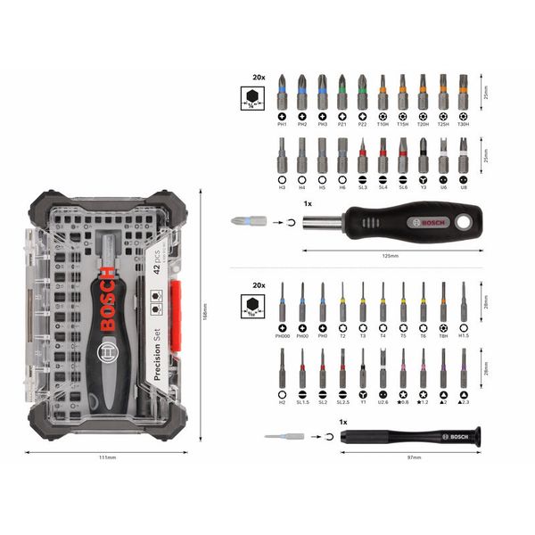 Precision Screwdriver Bit Set, 42 pcs image 2