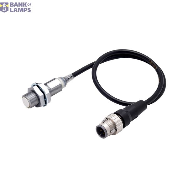 Proximity sensor, inductive, Fluororesin coating (base material: brass), M12, shielded, 4 mm, DC, 3-wire, PNP NO, IO-Link COM3, M12 pigtail Smartclick connector, 0.3 m E2EQ7160F image 1