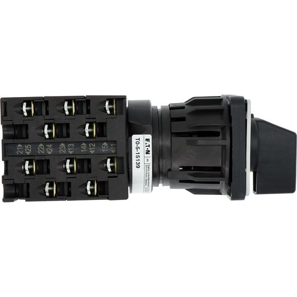 T0-5-15139/EZ Step switches, T0, 20 A, centre mounting, 5 contact unit(s), Contacts: 10, 45 °, maintained, Without 0 (Off) position, 1-5, Design number 15139 image 35