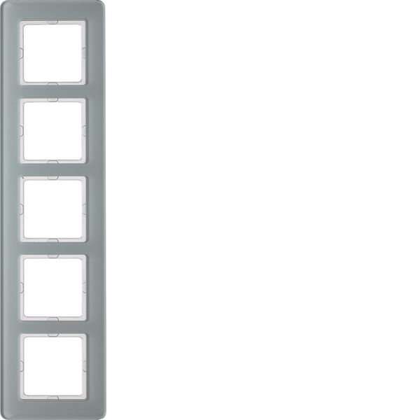 Frame 5gang, glass polarwhite image 1