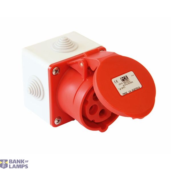 CEE-surface mounted socket 75x75 2 Nippel image 1