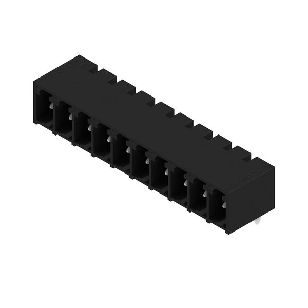 PCB plug-in connector, male header, closed side, THT/THR solder connection, 3.81 mm, Number of poles: 10, 90°, Solder pin length (l): 3.2 mm, tinned, black, Box image 2