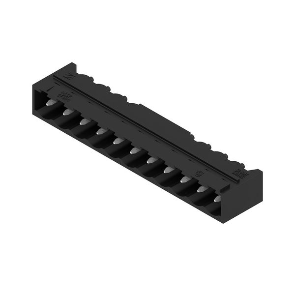 PCB plug-in connector, male header, closed side, THT/THR solder connection, 5.08 mm, Number of poles: 11, 90°, Solder pin length (l): 3.2 mm, tinned, black, Box image 3