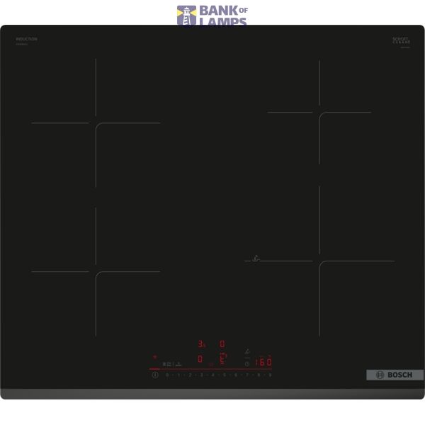 Bosch | Hob | PIE63KHC1Z | Induction | Number of burners/cooking zones 4 | Touch | Timer | Black image 1