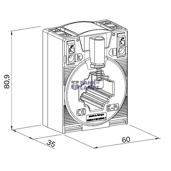 Plug-in current transformer Primary rated current: 400 A Secondary rat image 1