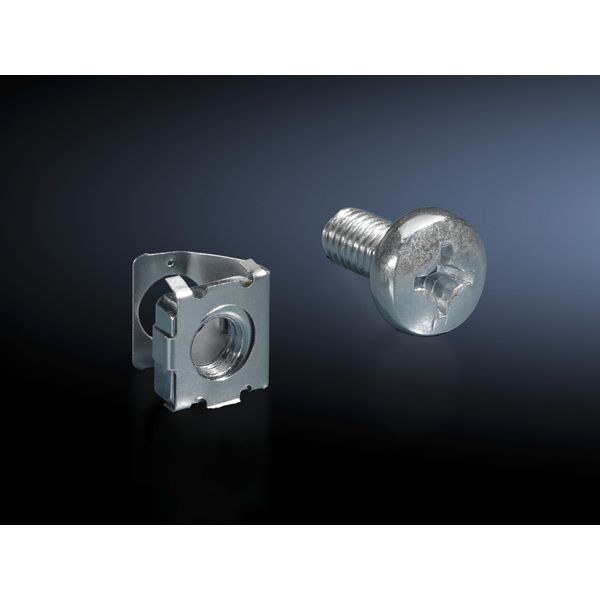 DK Spring nuts with screws, L:10 mm, M6, T-slot mounting angles image 2