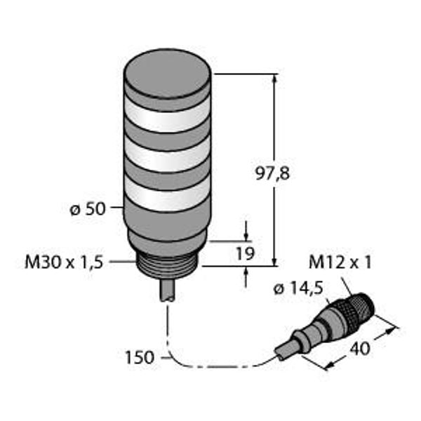 LED Signal Light Tower Light   TL50BLGYR6PQPMA-91210 image 1