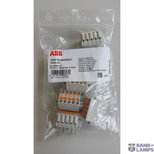 TA534:AC500,2x5pole communication connector T connector for CM588-CN communication module image 1
