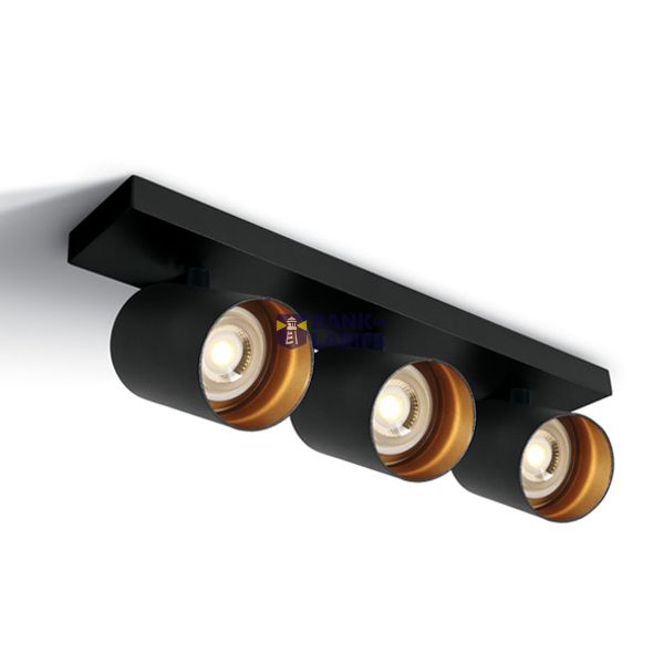 BLACK GU10 3x10W DARK LIGHT image 1