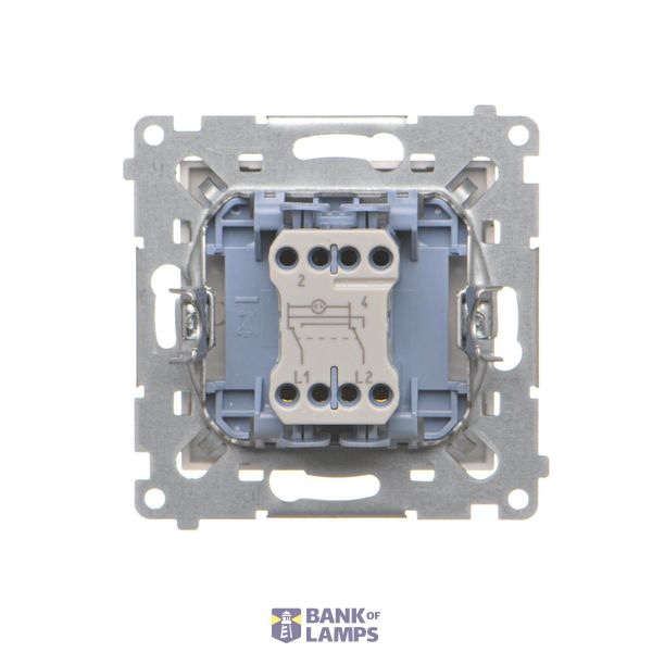 SOON ON SALE, double socket outlet with earthing for IP44 version with frame seal, with shutters, (module), Simon 24, IP20/IP44, 16A, cashmere image 2