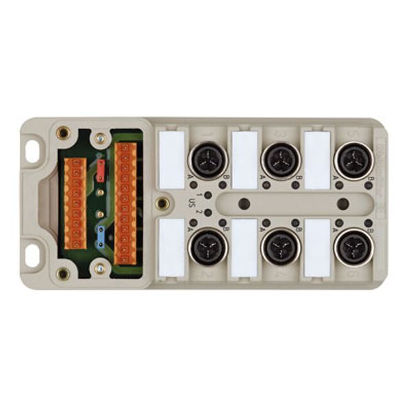 Hood distributor lower part, IDC, M12, 30 V, A-coded, LED: Yes, LED initiator: Yes, Wiring type: PNP image 2