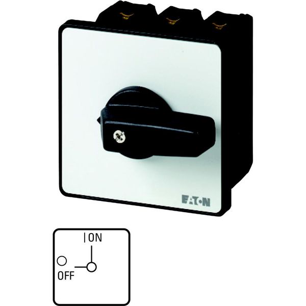 P3-100/E On-Off switch, P3, 100 A, flush mounting, 3 pole, with black thumb grip and front plate image 2