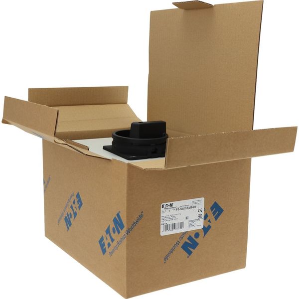 P3-100/I5/SVB-SW Main switch, P3, 100 A, surface mounting, 3 pole, STOP function, With black rotary handle and locking ring, Lockable in the 0 (Off) position image 38