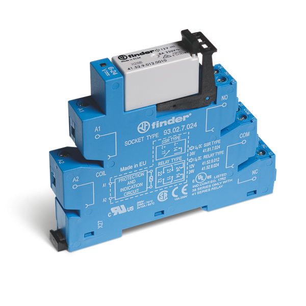 Rel. interface EMR screw 14mm.2CO 8A/60VDC/SEN/AgNi (38.52.7.060.0050) image 1