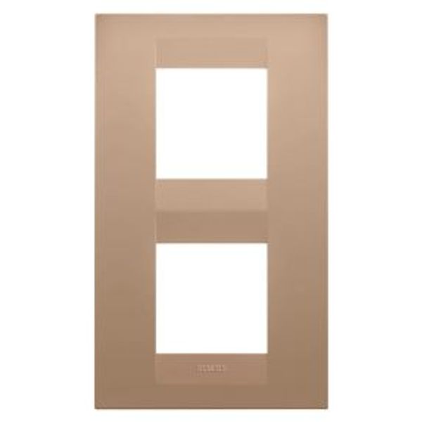 GEO INTERNATIONAL PLATE - IN PAINTED TECHNOPOLYMER - 2+2 MODULES VERTICAL - SOFT COPPER - CHORUSMART image 1