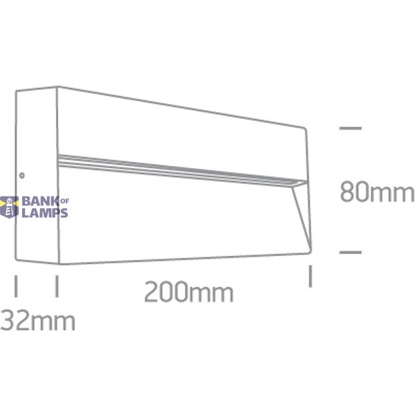WHITE WALL LIGHT 7W WW IP54 230V image 5