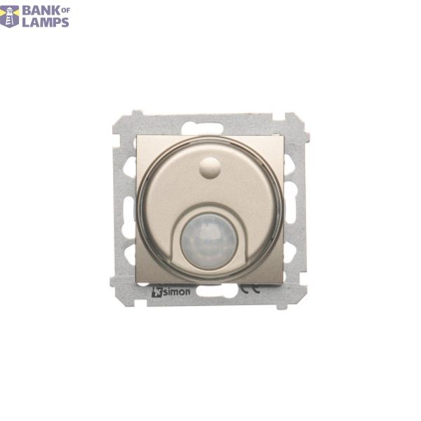 Switch with motion sensor and relay for commercial buildings, Gold matt, metalic image 1