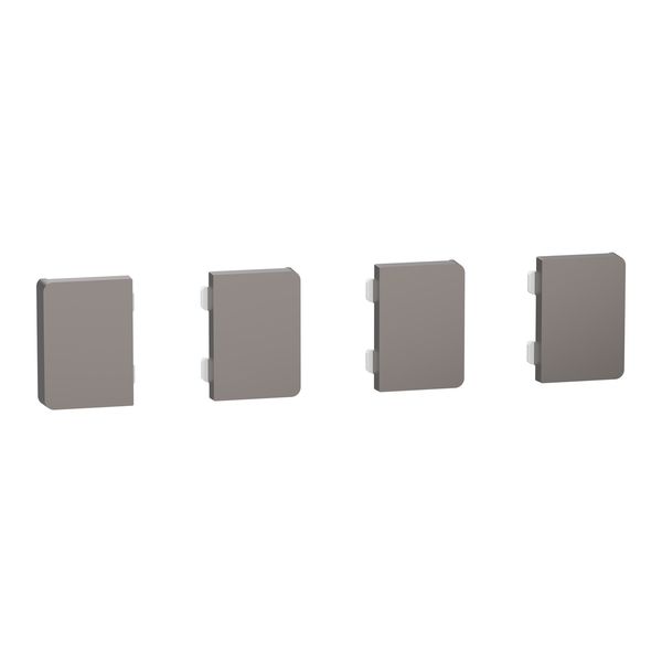 Push button, KNX, Merten System Design, 4gang, rockers, nickel metallic image 1