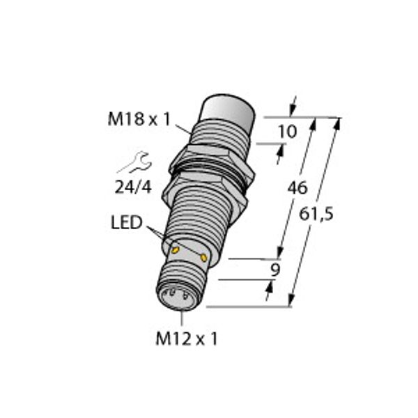 Inductive Sensor For the Food Industry   NI15U-EM18MWD-VP44X-H1141 image 1