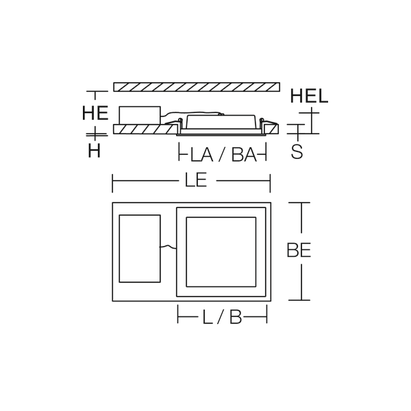 TOLEDO FLAT+ square, 15...26 W, 1650...3050 lm, 830, 840, white, on/of image 4