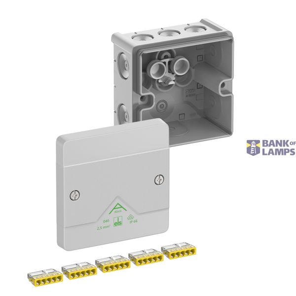 Junction box, Type of protection IP66, max. 4², Impact strength IK07, Protection class II, Ui 450V AC, Ui 450V DC, DLG, VDE, Halogen free image 1