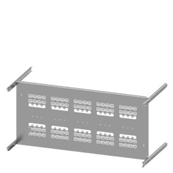 Mounting plate 3VA10 (100A), 3VA11 (160A), 4-pole, fixed-mounted, plug-in socket, RCD: with, H: 350mm W: image 1