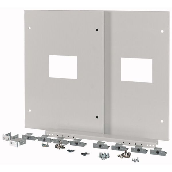 XTMP2N4FC-XMV-H550W800 Front cover for 2x NZM4-XMV, fixed, HxW=550x800mm, grey image 1