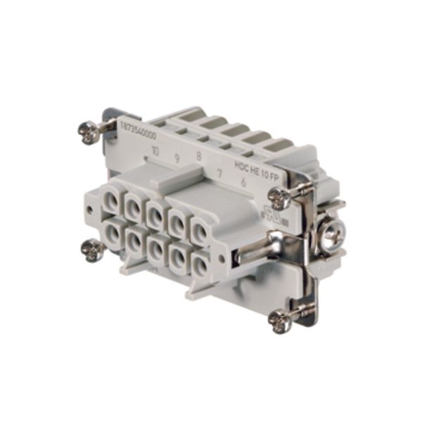 HDC insert, Female, 500 V, 16 A, Number of poles: 10, PUSH IN, Size: 4 image 1