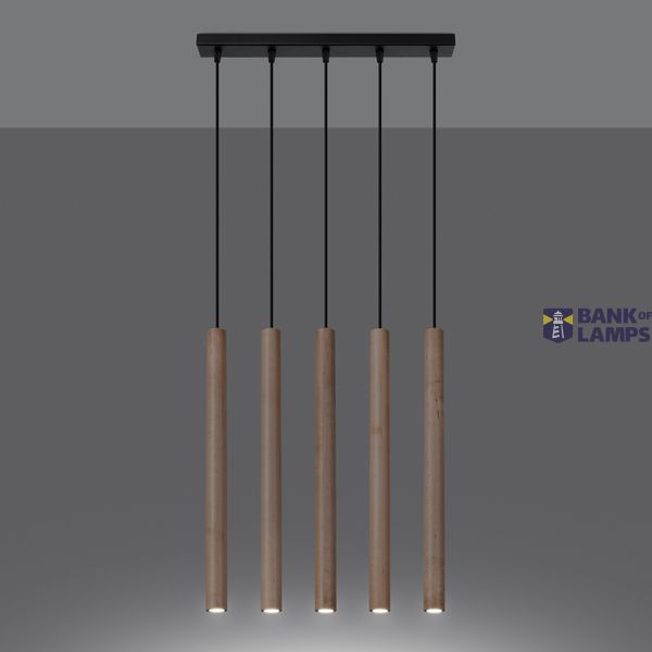 HANGING LAMP PASTELO 5L WOOD G9 5X8W IP20 image 8