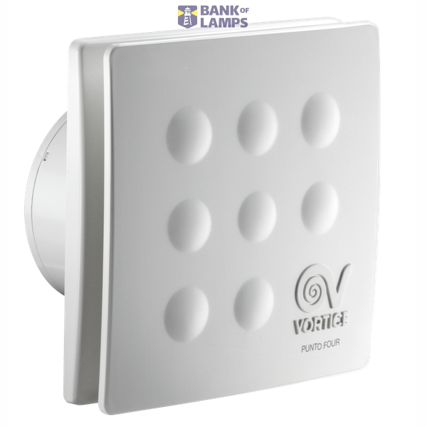 Axial Bathroom Exhaust Fan Punto Four 90mm with Backdraft Shutter image 2