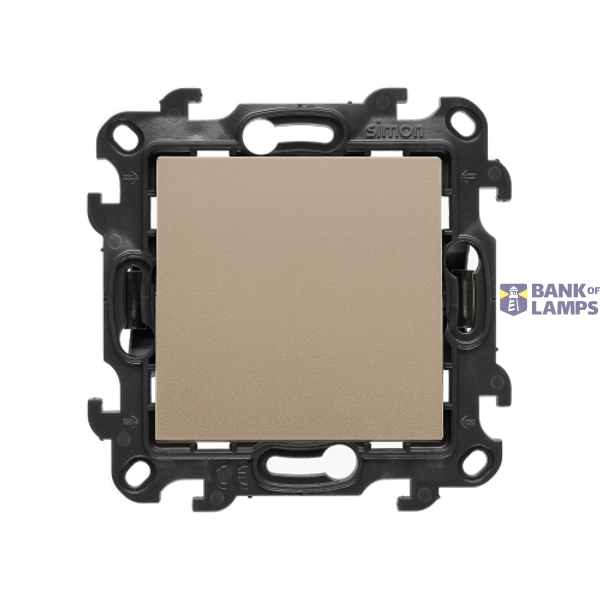 Intermediate switch without pictogram, (module), Simon 24, IP20/IP44, 10AX, champagne matt image 1
