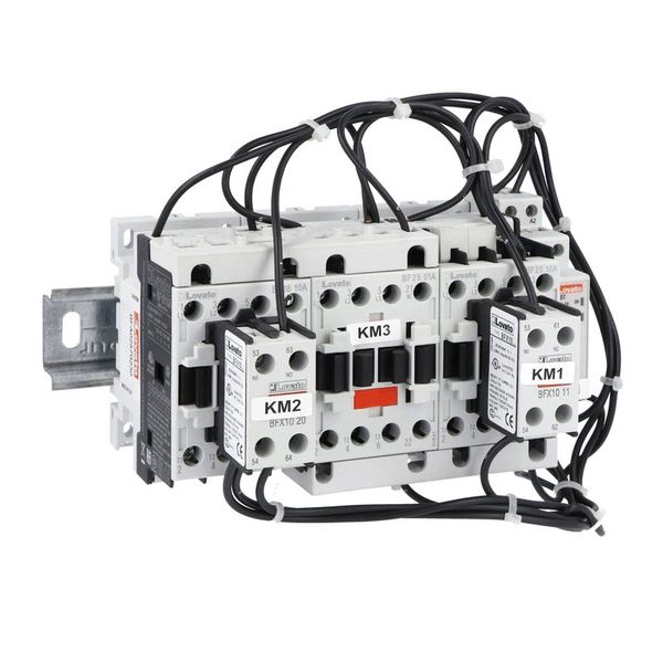 Completa star-delta starter, open frame, for starting time up to 12 seconds and a maximum of 30 operations/hour, max IEC operating current 35A. Coil voltage 400VAC 50/60Hz image 1
