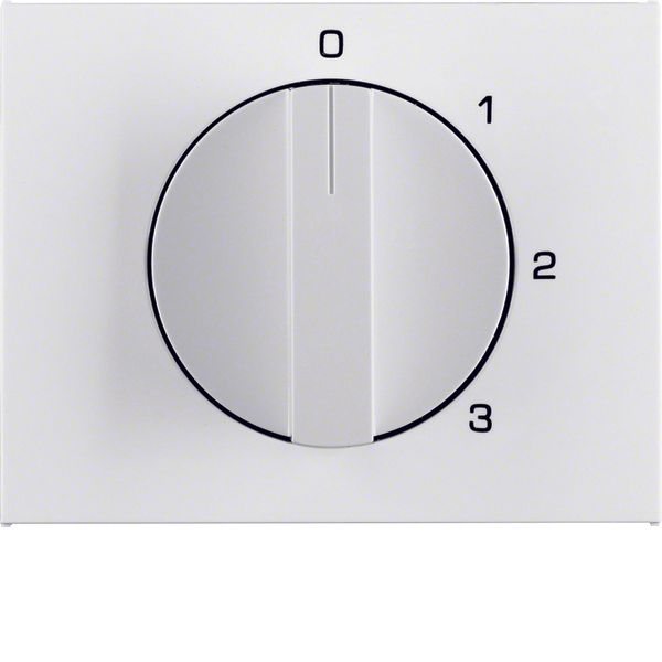 Centre plate rotary knob 3-step switch neutral position, K.1 polar whi image 1