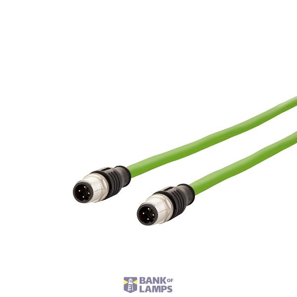 M12 Industrial Ethernet cable, D-coded, 0.5 m, M12 plug straight - M12 image 1