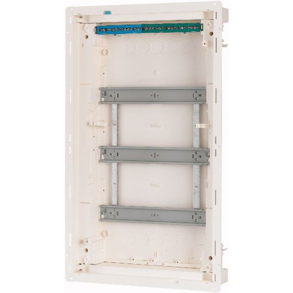 KLV-36HWS-SF Hollow wall compact distribution board, 3-rows, super-slim sheet steel door image 10