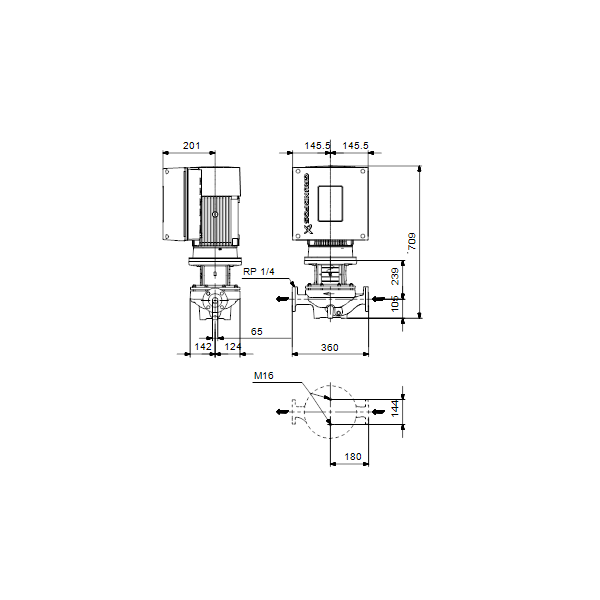 In-line circulator pump TPE 65-340/2-A-F-A-BQQE 3X400 50Hz image 2