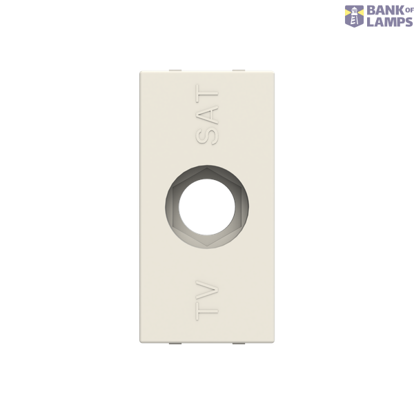 TV outlet cover plate - 1M - White image 1