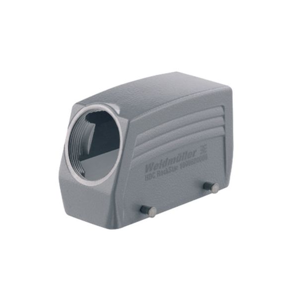 HDC enclosures, Size: 6, Protection degree: IP65, in plugged condition, Cable entry from side, Plug housing, Side-locking clamp on lower side, Standard, Size of cable entries: M 25 image 1