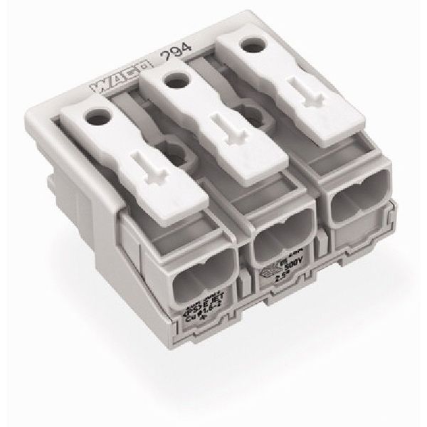 Lighting connector push-button, external without ground contact white image 3